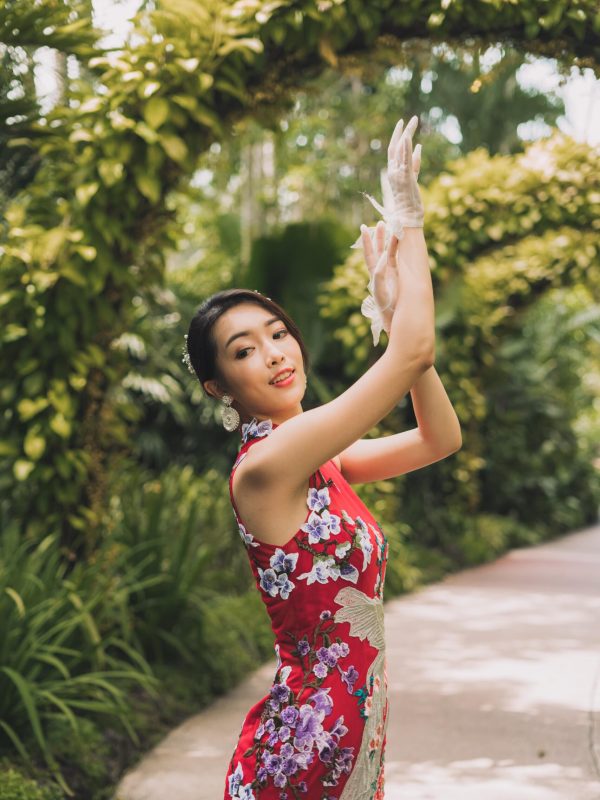 AURE Cheongsam Folklore Red