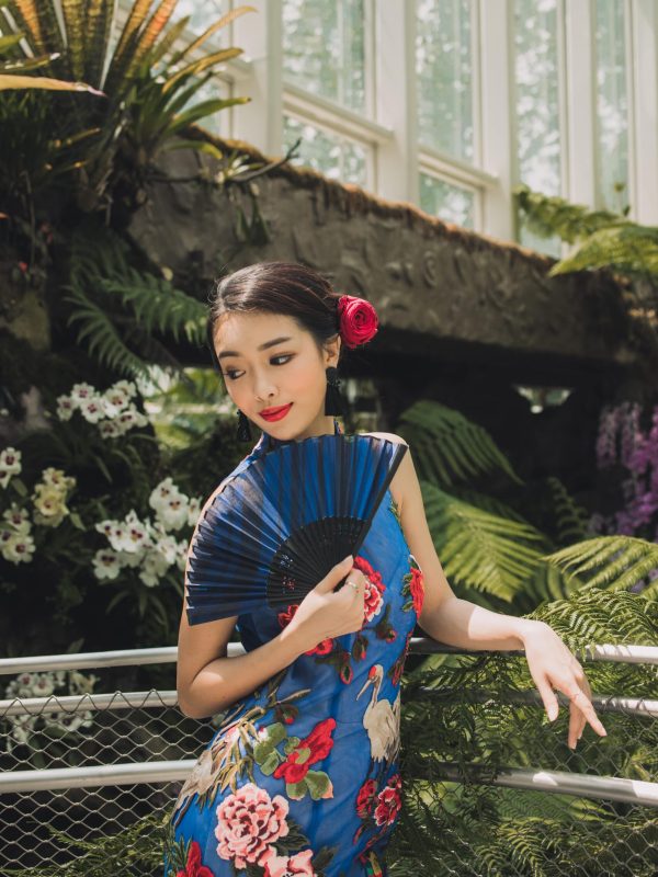 AURE Cheongsam Folklore Blue